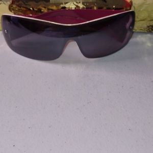 White Zebra Print curved Shades with pink lips